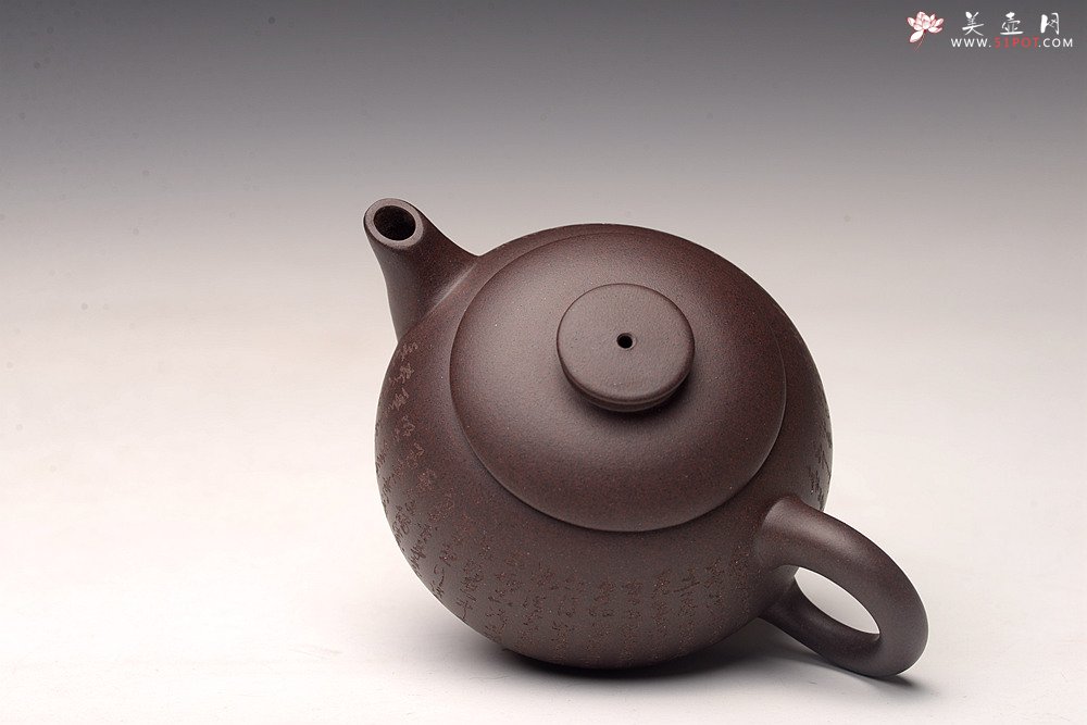 紫砂壶图片：鸿渝山房新品 美壶特惠  茶人最爱 有趣实用 心经巨轮 - 美壶网