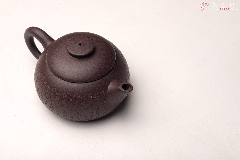 紫砂壶图片：鸿渝山房新品 美壶特惠  茶人最爱 有趣实用 心经巨轮 - 美壶网