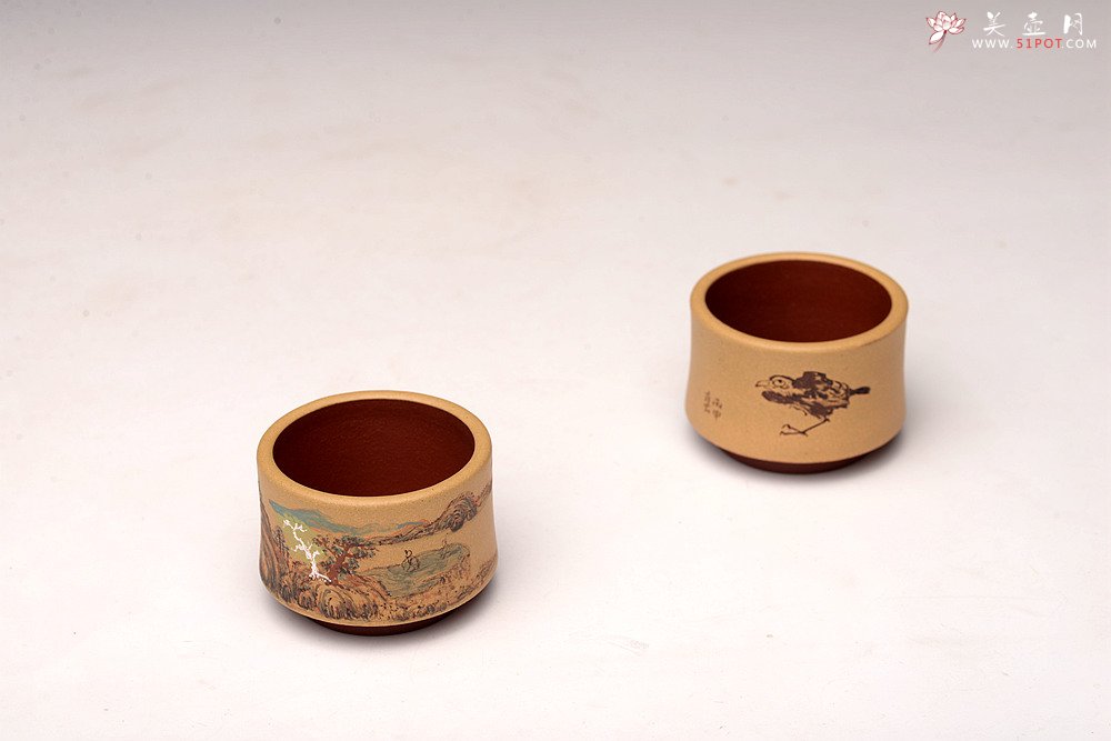 紫砂壶图片：禅定杯 精品品茗杯 清水泥粉段泥 - 美壶网