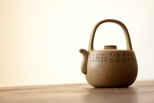 钱琴芳紫砂壶 钱琴芳全手作品 国师和石装饰  大石鼓提梁 文气十足 原矿段泥