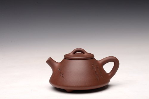 泓渝山房紫砂壶 摹古清味~ 鸿渝山房新品 美壶特惠 茶人最爱 拙味石瓢 助工文涛装饰 原矿紫泥