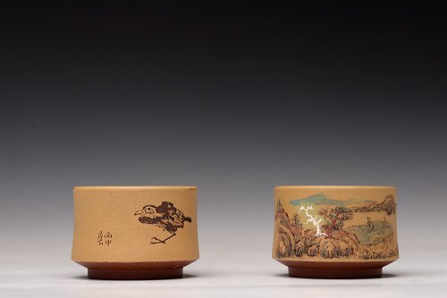 朱牧清紫砂壶 禅定杯 精品品茗杯 清水泥粉段泥 原矿清水泥