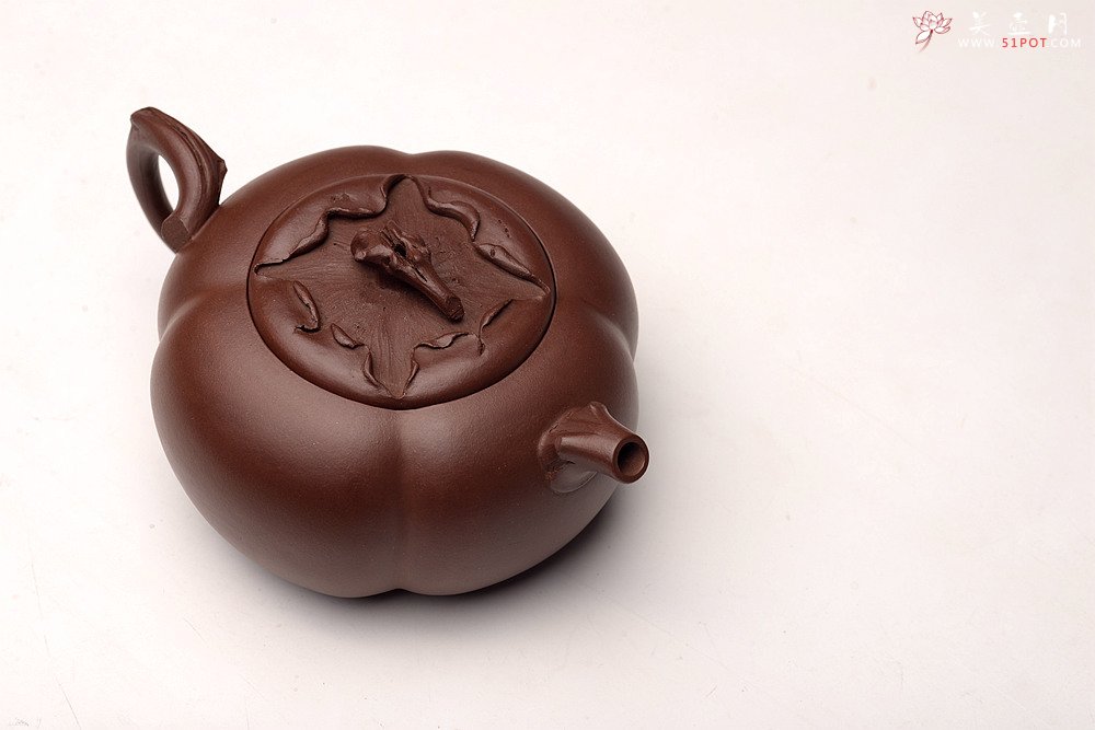紫砂壶图片：潘丹初丙申春精品 筋囊花货 全手大玉柿 气度饱满 逸品之作 值得珍藏 - 美壶网