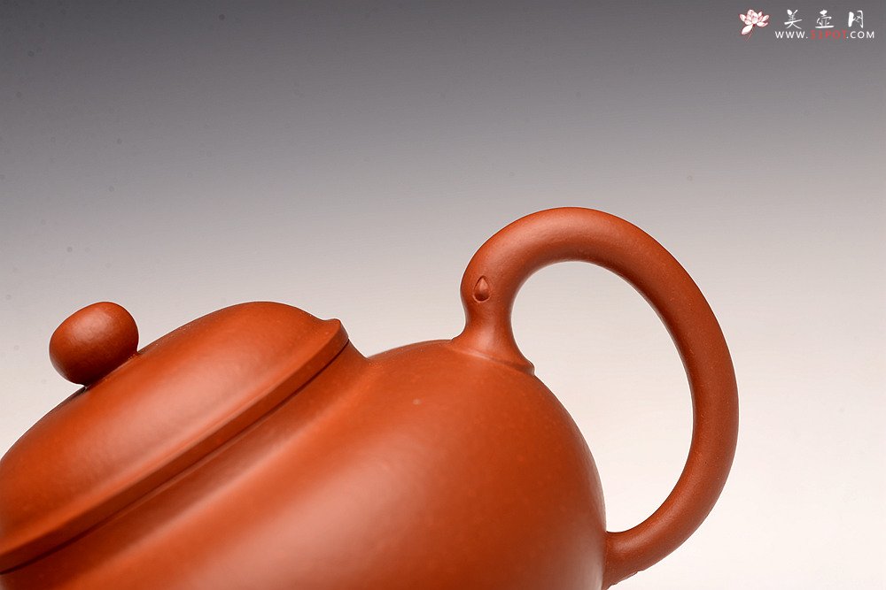 紫砂壶图片：于洪霞丙申春 原创全手作品 朱泥灵龙 秀雅耐品 刹凹仅一只 - 美壶网