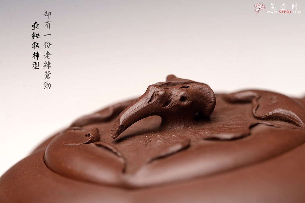 紫砂壶图片：潘丹初丙申春精品 筋囊花货 全手大玉柿 气度饱满 逸品之作 值得珍藏 - 美壶网