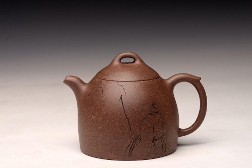 周斌紫砂壶 周斌全手新作 朴素敦厚 全手秦权 文气佳品 游心堂主人装饰 油润段泥 青灰泥