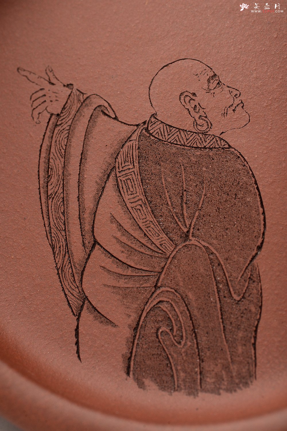 紫砂壶图片：精品紫砂杯 用料做工考究 游心堂主人精刻 送礼自用均佳 仅6套 - 美壶网