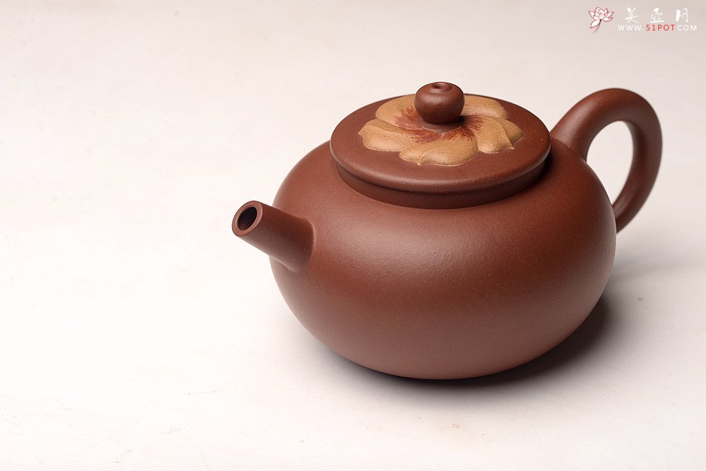 紫砂壶图片：优质底槽青 别具新意 全手锦上添花~ 炮管直流 - 美壶网