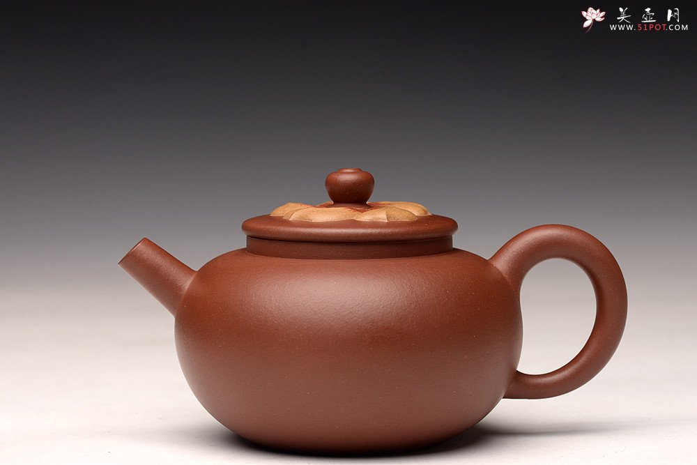 紫砂壶图片：优质底槽青 别具新意 全手锦上添花~ 炮管直流 - 美壶网