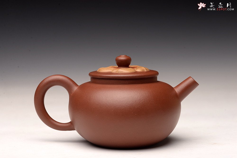 紫砂壶图片：优质底槽青 别具新意 全手锦上添花~ 炮管直流 - 美壶网