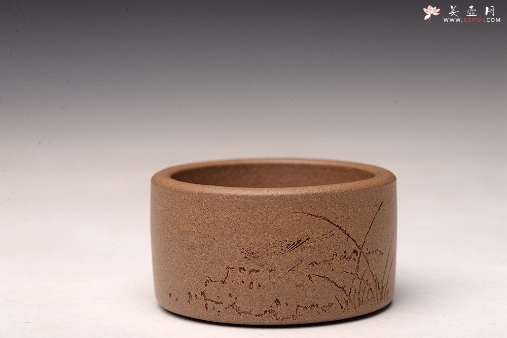 紫砂壶图片：原矿段泥 扳指杯  - 美壶网