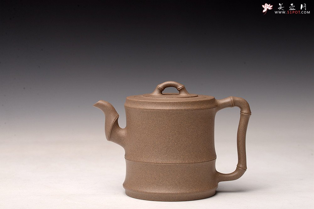 紫砂壶图片：储亚全手获奖作 秀竹套具 颇具难度 灵秀出尘 青段 - 美壶网