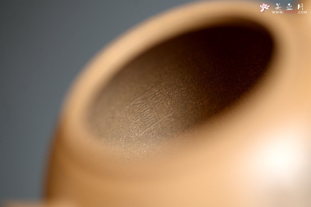 紫砂壶图片：摹古明式 优质老段泥 文气十足 细刻通景山水之全手圆韵 - 美壶网