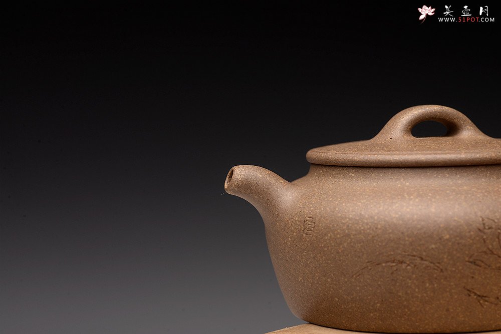 紫砂壶图片：周路健全手新作 过桥扁腹 大口小品实用 陆轶舟装饰 - 美壶网