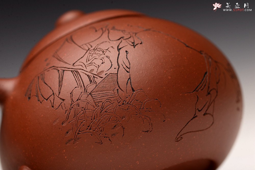 紫砂壶图片：美壶特惠 路达作品 全手文旦 一树装饰 圆润饱满 实用耐品 - 美壶网