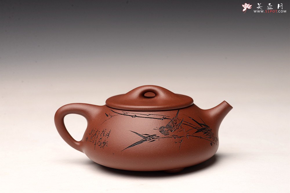 紫砂壶图片：厚重古朴 文人气息 景舟石瓢 送礼自品俱佳 精品 - 美壶网