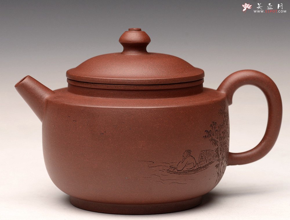 紫砂壶图片：朱牧清精致作品 宫灯 古朴文气 炮管直流 杀茶利器 - 美壶网