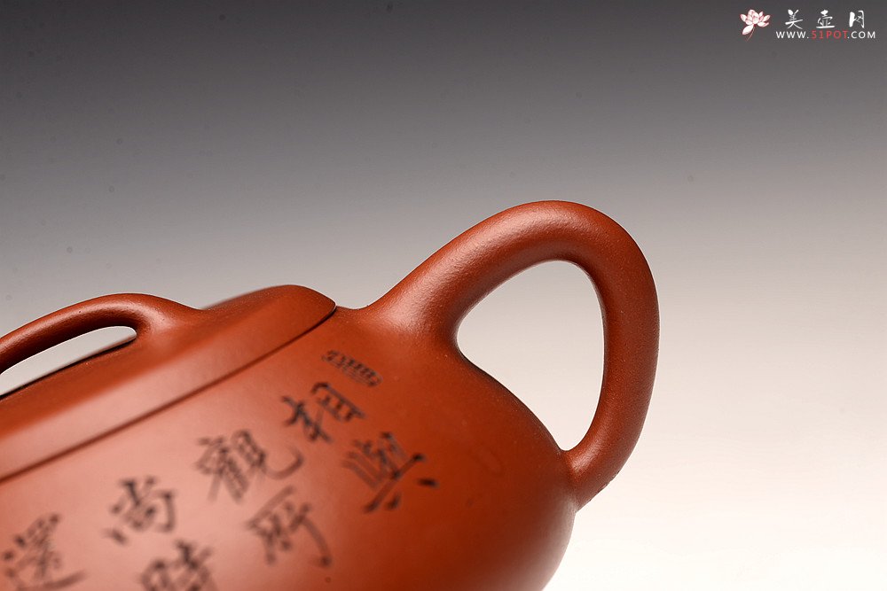 紫砂壶图片：张云熙丙申夏全手精品 雅致耐品 杀茶利器 新味朱泥石瓢 装饰文气 - 美壶网