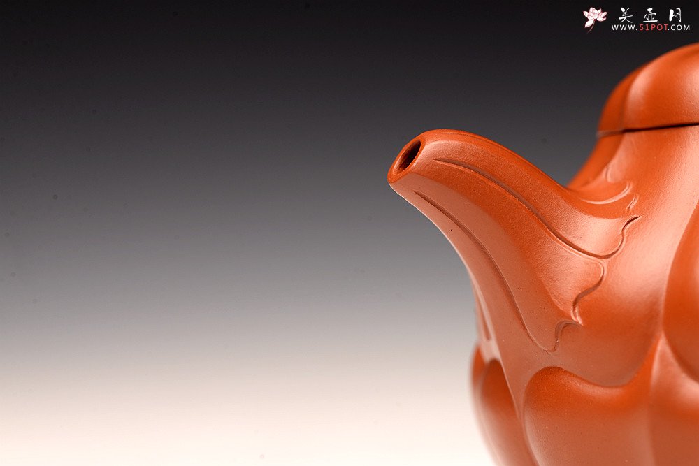 紫砂壶图片：精美之作 朱泥高合菱  做工细致 - 美壶网