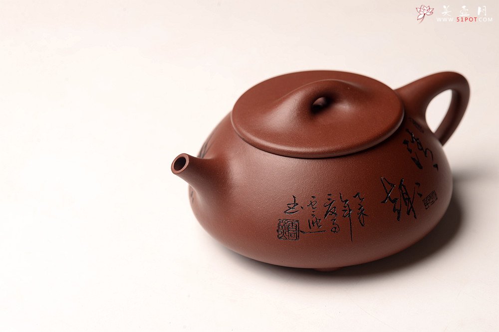 紫砂壶图片：厚重古朴 文人气息 景舟石瓢 送礼自品俱佳 精品 - 美壶网