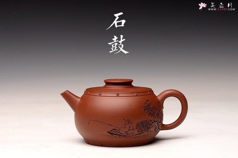 紫砂壶图片：型制耐品 精工实用 石鼓 - 美壶网