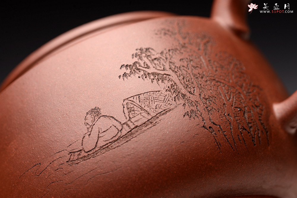 紫砂壶图片：朱牧清精致作品 宫灯 古朴文气 炮管直流 杀茶利器 - 美壶网