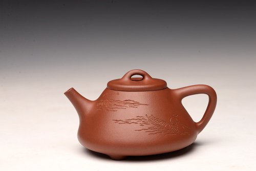 周斌紫砂壶 周斌文人作品 全手摹古石瓢 储云高徒潘晓鸣装饰  原矿底槽清