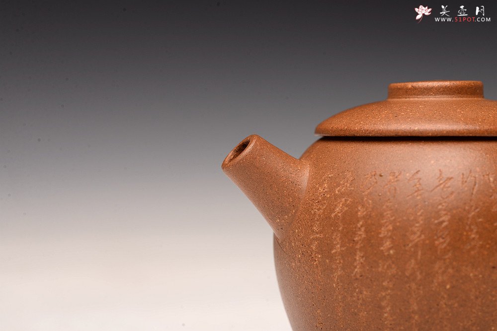 紫砂壶图片：摹古心经巨轮 古朴耐品 实用传神 古拙小炮 - 美壶网