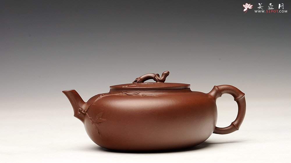 紫砂壶图片：潘丹初丙申秋 文气秀雅 原创作品 灵秀生动 全手紫竹~ 妙趣横生 - 美壶网