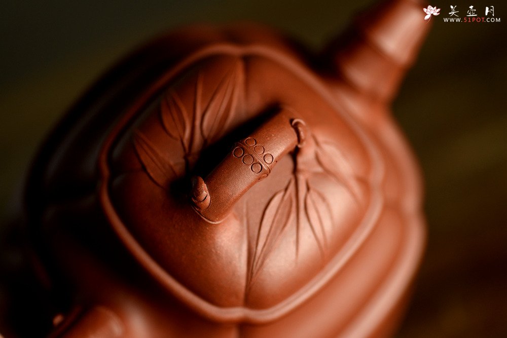 紫砂壶图片：朱牧清新作 豪放大气 不拘小节 大品竹鼎 - 美壶网