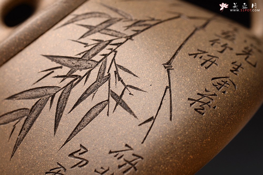 紫砂壶图片：钱建荷丙申全手摹古 张听刚装饰 子冶石瓢 自然舒美 不再接受定做 - 美壶网