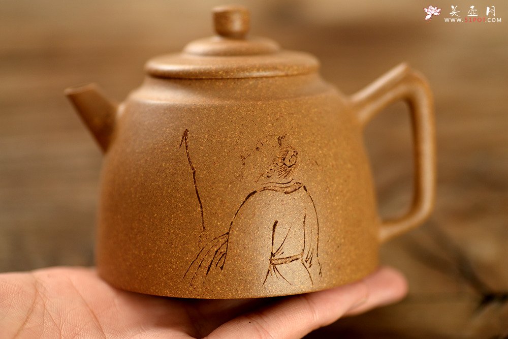 紫砂壶图片：唐文丙申夏新作 游心堂主人装饰 文气有趣  彩段秦钟 - 美壶网