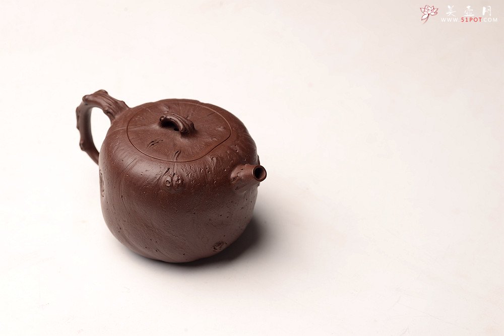 紫砂壶图片：花货新风尚 妙趣横生 潘丹初经典全手之作 玄木 木叶动秋声~ - 美壶网