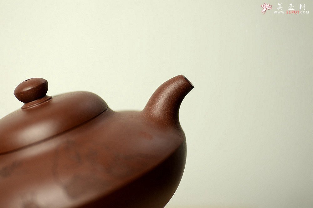紫砂壶图片：曼生十八式之紫泥合欢 文气装饰 器形周正 做工严谨 - 美壶网