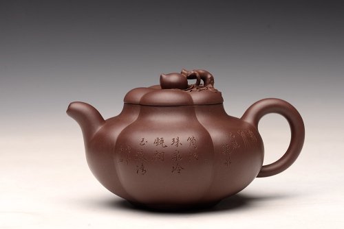 酒虎紫砂壶 酒虎丙申夏 精品之作 大气磅礴 全手工上合桃 和石装饰 珍藏 原矿紫泥