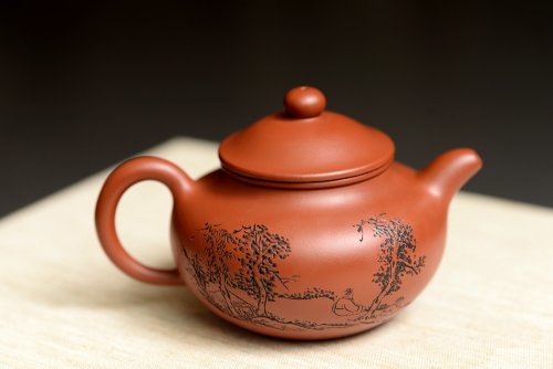 朱牧清紫砂壶 实用有趣 原矿赵庄朱泥之小莲子 原矿朱泥