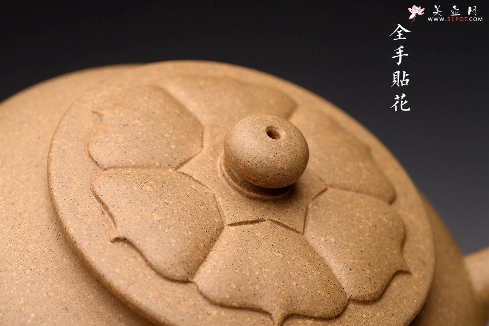 紫砂壶图片：储亚丙申秋全手新作 莲意 盖面花瓣亦全手贴制 大口实用 - 美壶网