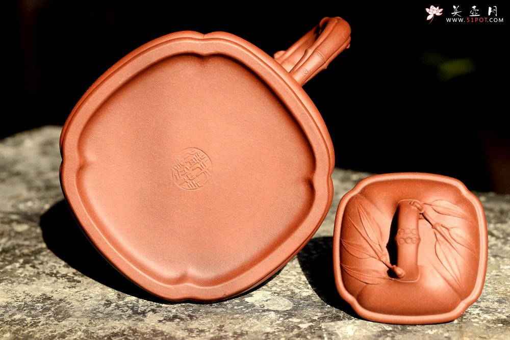 紫砂壶图片：朱牧清新作 豪放大气 不拘小节 竹鼎 - 美壶网