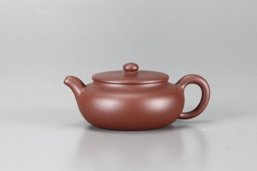 俞欣荣紫砂壶 美壶特惠 线条优美 扁仿古 原矿紫泥