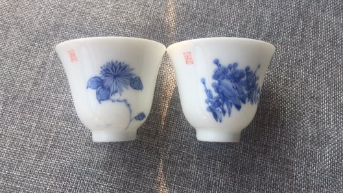 景德镇美杯紫砂壶 梅菊杯 