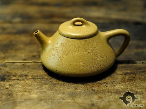 袁应新紫砂壶 金黄段石瓢  黄金段