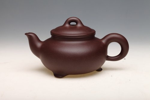 林艳紫砂壶 三足丰韵 原矿紫泥