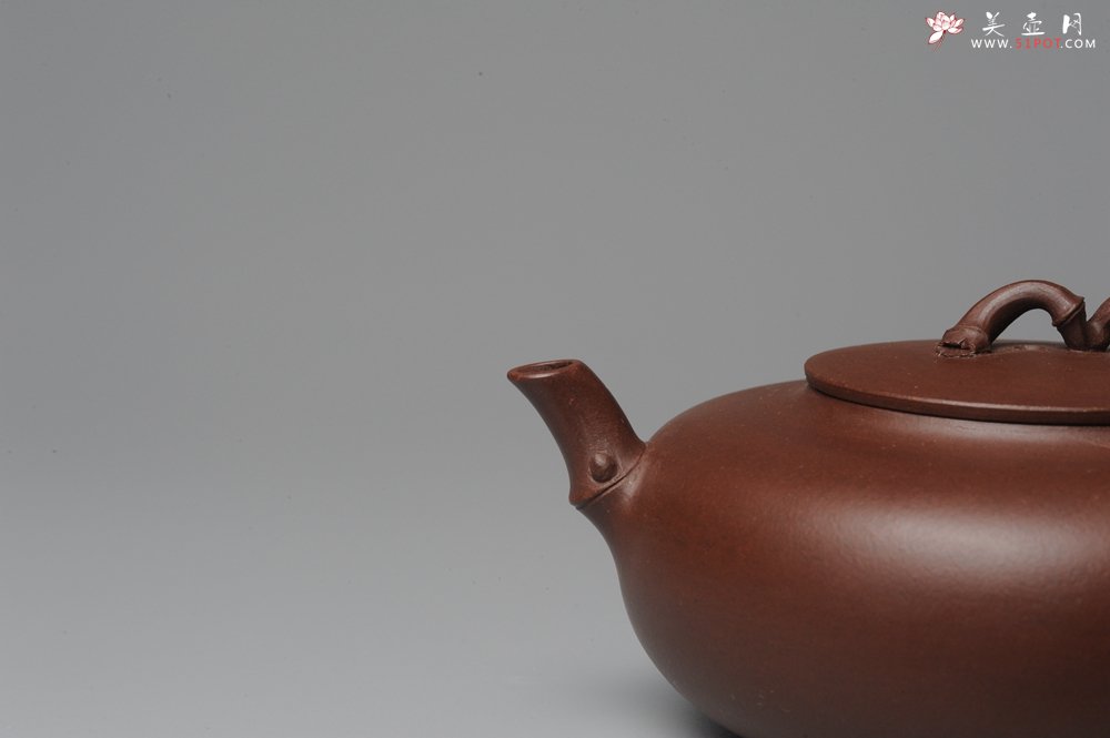 紫砂壶图片：原创全手工紫竹 收藏佳作 - 美壶网