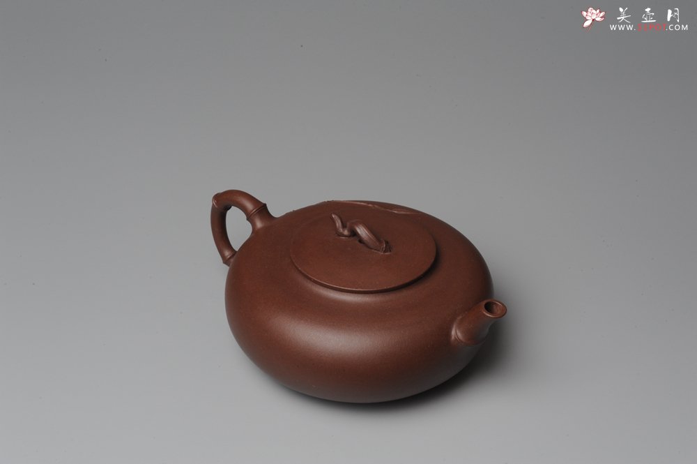 紫砂壶图片：原创全手工紫竹 收藏佳作 - 美壶网