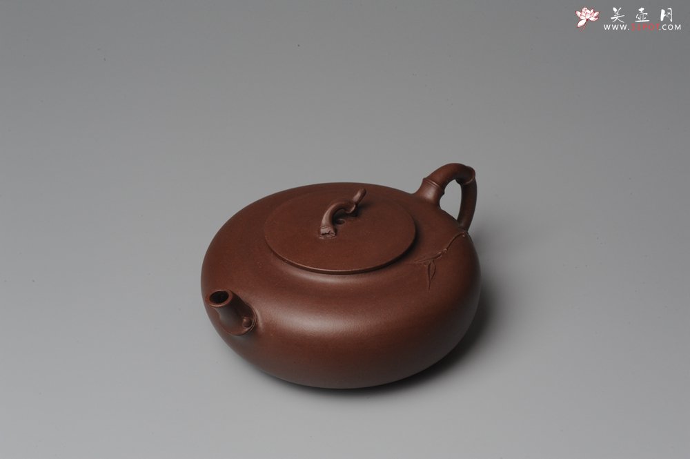 紫砂壶图片：原创全手工紫竹 收藏佳作 - 美壶网