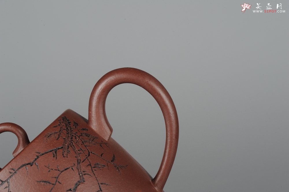 紫砂壶图片：全手工舍得套组 采用优质龙血砂泥料 助工袁德波精心装饰花鸟 - 美壶网