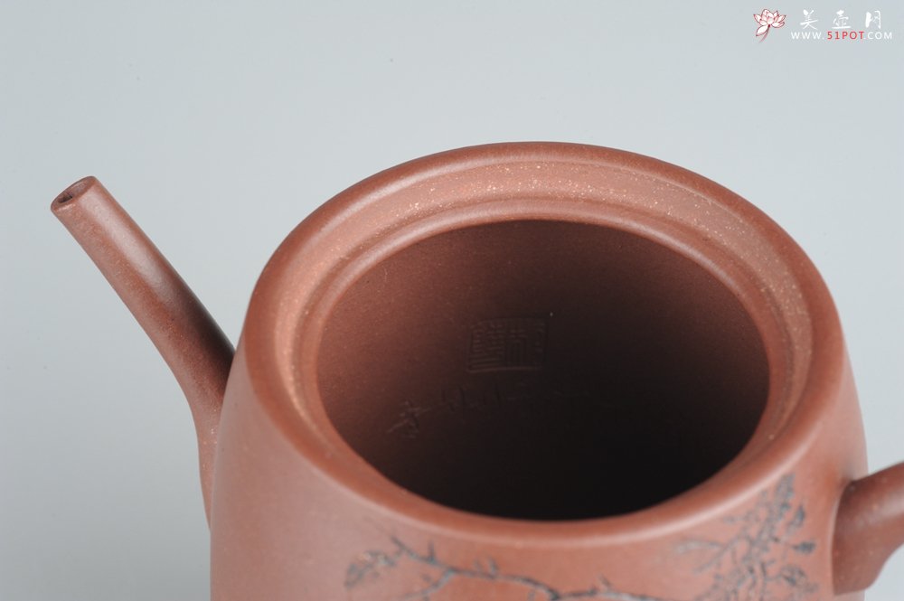 紫砂壶图片：全手工舍得套组 采用优质龙血砂泥料 助工袁德波精心装饰花鸟 - 美壶网