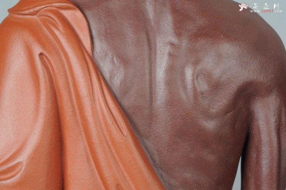 紫砂壶图片：静观罗汉 醉泥人郑玉阳精品雕塑 大号精品 - 美壶网