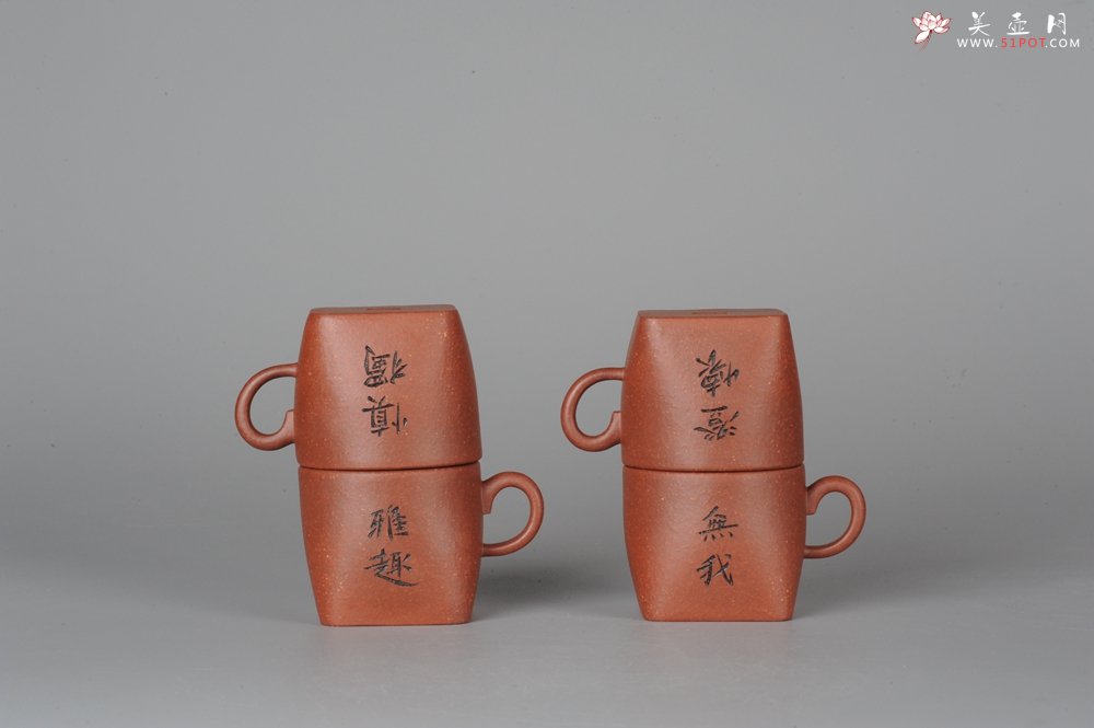 紫砂壶图片：何瑞精心装饰全手工舍得套组6件套 - 美壶网