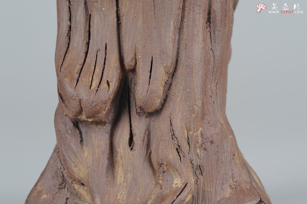 紫砂壶图片：大号树桩达摩 神态生动 精致茶宠 - 美壶网